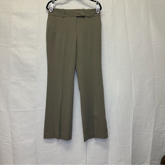 Ann Taylor Taupe Pin Stripe Wide Leg Slacks Size 6 - Picture 3 of 7
